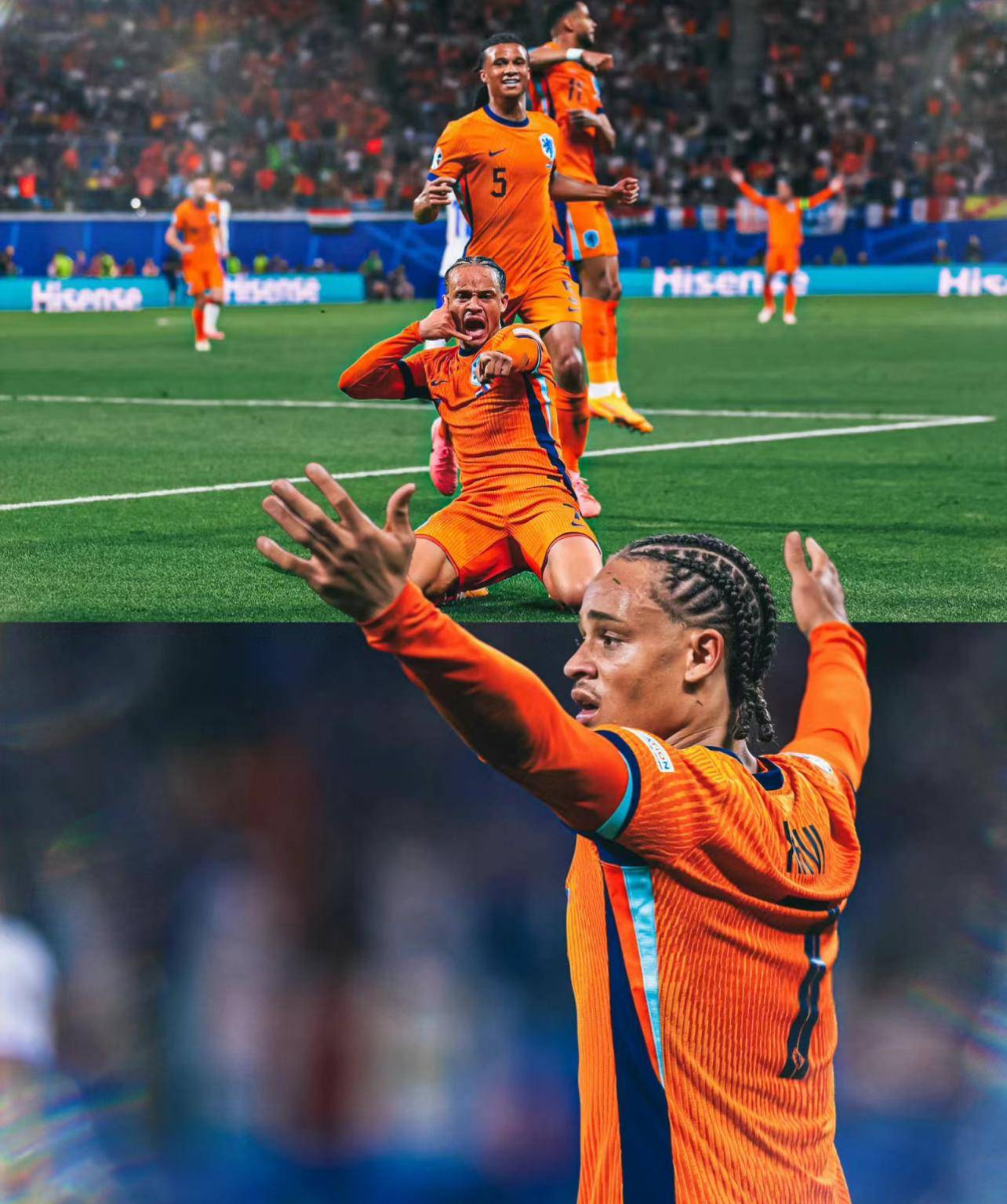 荷兰队在欧预赛中以大比分击败对手